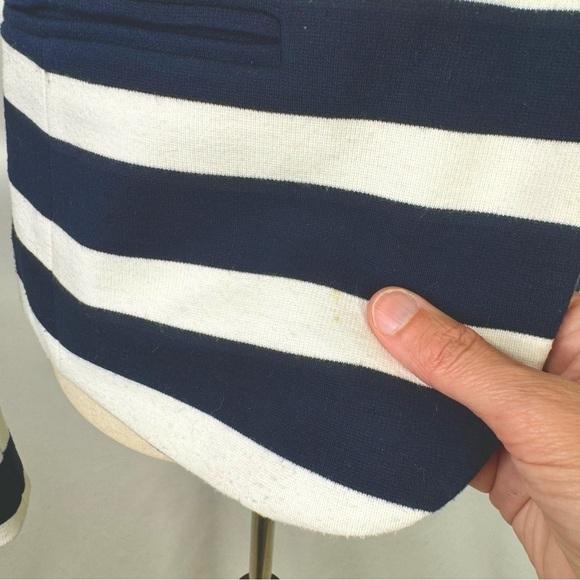 Gap Academy Blazer navy white stripes jersey knit two button size 6 - Picture 10 of 12